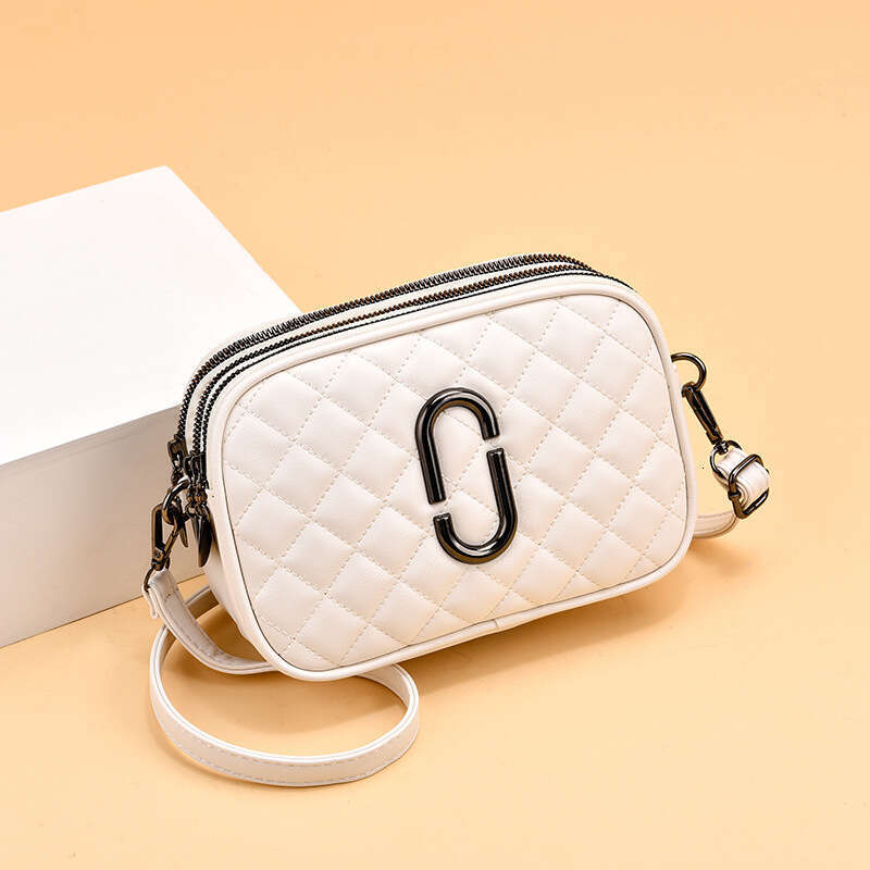 Crossbody for Women Spring New Style Fashionable Ladies Shoulder Three-Layer Practical Soft Leather Small Square Bag