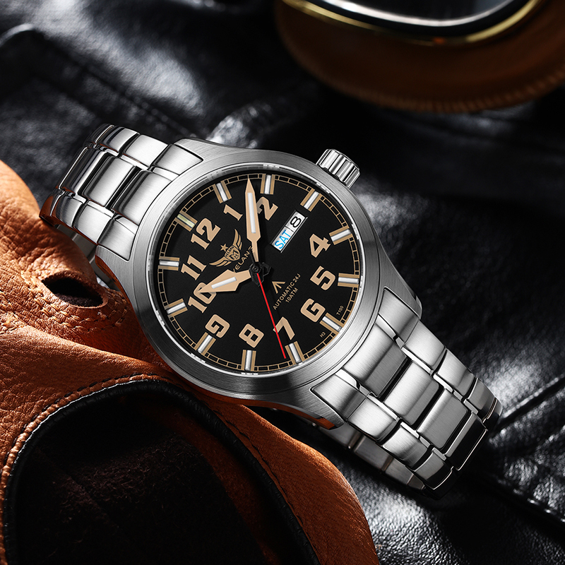 Yelang V1007 42MM Men Watch NH36 Luminous T100 Brand 100M Waterproof Mechanical Automatic Watch Sapphire Lens Reloj Business