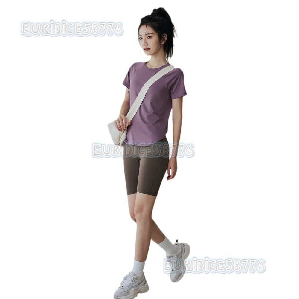 Loose Yoga Top for Women Pilates Training Quickdry Tshirt Running Fitness Wear Summer Thin Sports Short Sleeve H250825