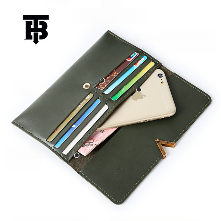 TB BHULAMTE Designer Luxury Korean Women's Wallet Long Thin Phone Bag Fashion Handbag Solid Color Simple Buckle Student Card Bag Coin Bag Free Sh