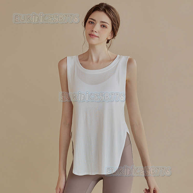 Camley 2025 Summer Loose Slimming Sports Tank Top for Women Running Breathable Yoga Top Sleeveless Fitness Tshirt H250825