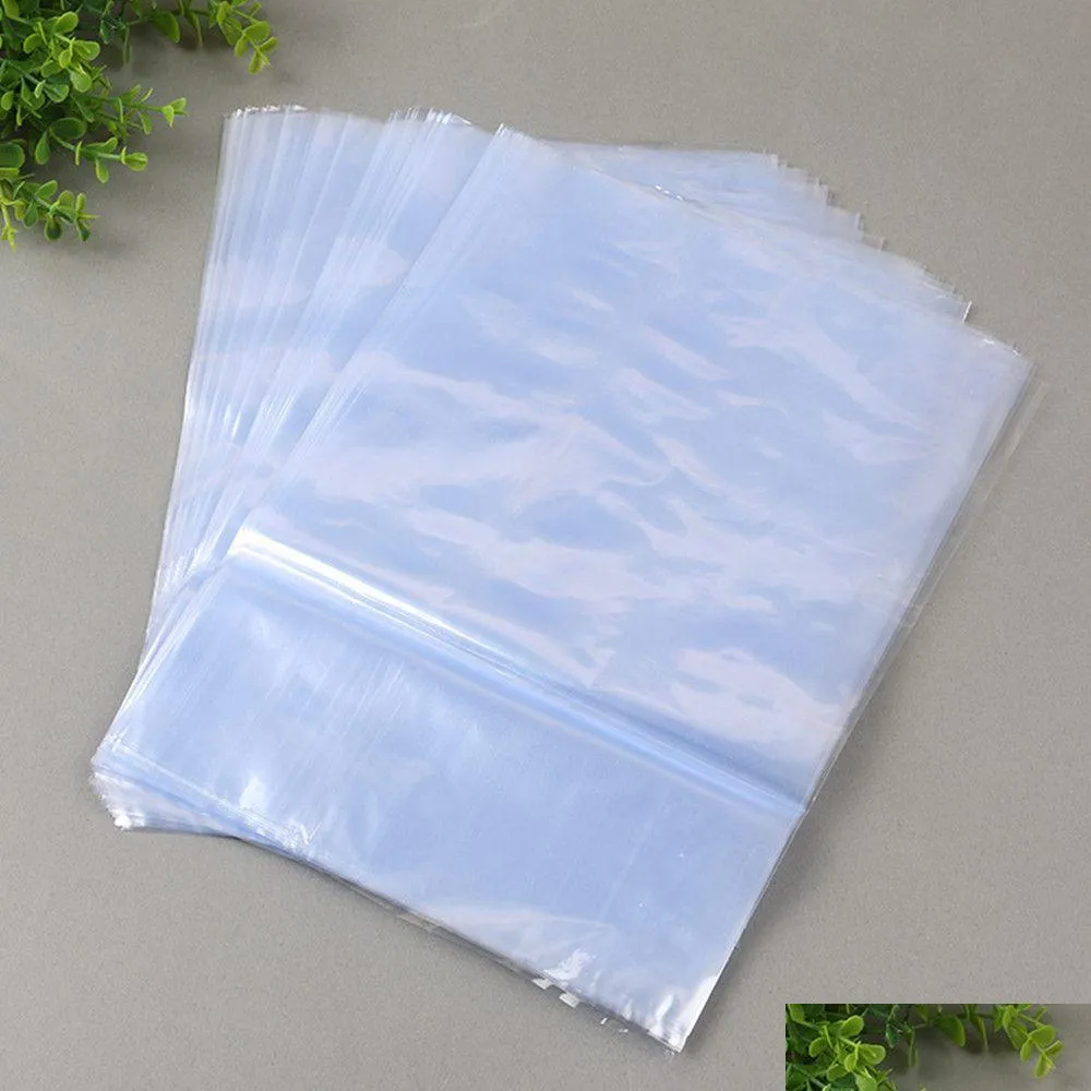 wholesale Packaging Bags Wholesale 1000Pcs Pvc Clear Plastic Pack Pouches Heat Shrink Wrap Film Bag Household Shrinkable Cosmetic Commodity St Otwtl