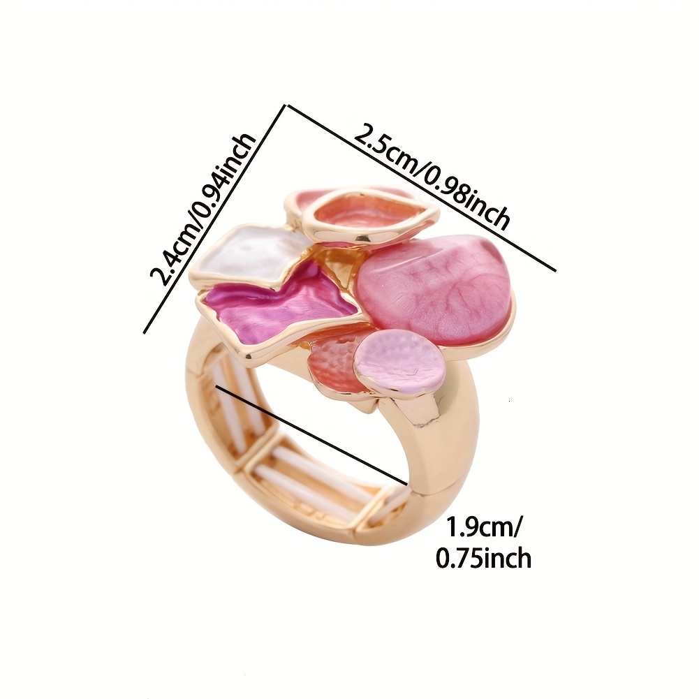 1 High-Quality Zinc Alloy Shape Blue Fashionable Simple Smooth Surface, Unique Irregular Ring Surface Design, Bohemian Fashion Vacation Accessory Fing