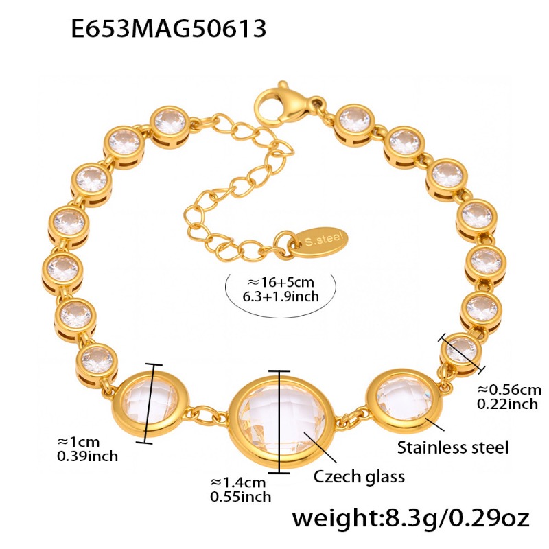 designer bracelet women luxury jewelry gold mens bracelet designer bracelet men love Stylish Stackable Bangle for Women Sparkling Clear Crystals Rustp - view 7