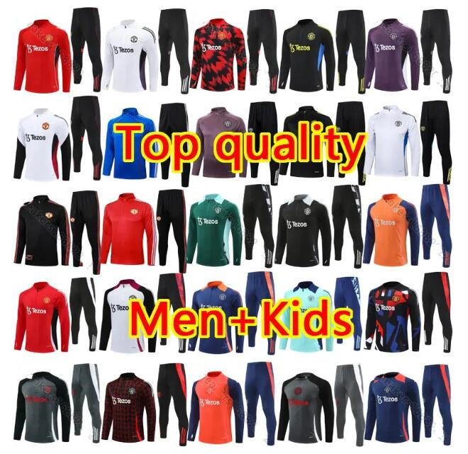 2025 26 man unite CUNHA football Tracksuits chandal manchesteers unted soccer training MBEUMO HOJLUND MARTINEZ CASEMIRO MAINOO MOUNT B. FERNANES jacket men kids kit