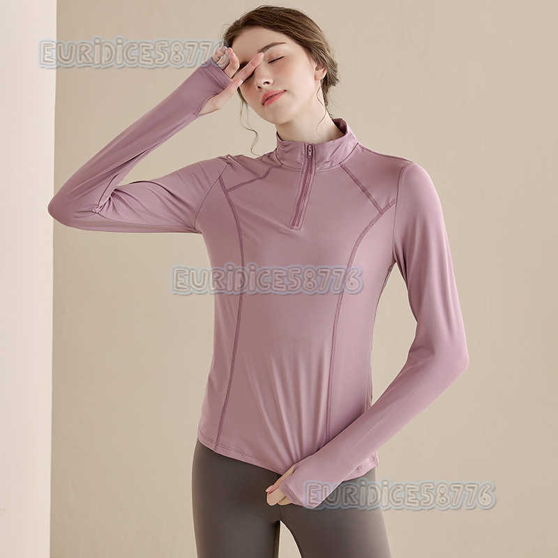 Half Zipper Yoga Clothes Women Sports Top Slimming Quick Dry Long Sleeve Running Training Autumn Winter Fitness Clothes Coat H250825