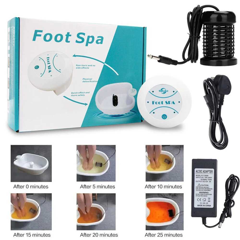 Detox Ionic Foot Spa Bath Massager Machine Mini Foot Bath Detoxifier Health Therapy Cleanse Foot Spa Vibration Care Arrays Aqua W250826