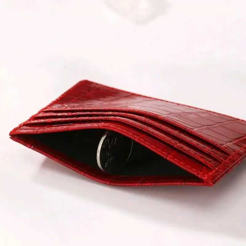 Crocodile Candy Color PU Leather Credit Card Holder Wallet Bus Bank Credit Card ID Holder Slim Card Case Purse for Women Men W250826