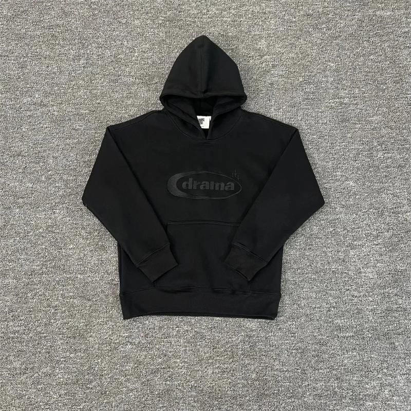 Men's Hoodies Sporty Thin Fleece Hoodie Set Hip Hop Street Style Casual Loose Fit Male Clothing Drama Call UKDRIPDRILL Trendy Ensemble