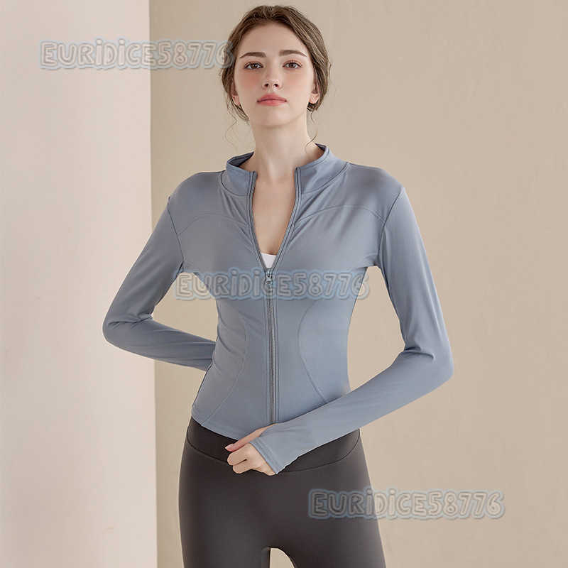Stand Collar Zipper Yoga Jacket Women Cardigan Cycling Quickdry Sports Top Long Sleeve Autumn Winter Fitness Clothing H250825