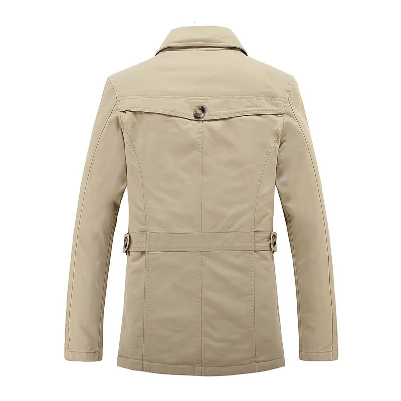 Winter Trench Men Jacket Plus Velvet Thicken Coats High Quality Windbreaker Jackets Warm Male Clothes M 5XL 250825