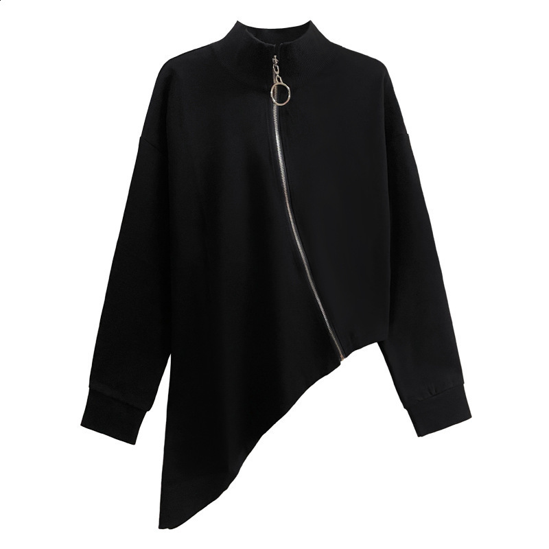 INCERUN Men Cloak Coats Solid Color Turtleneck Zipper Streetwear Irregular Ponchos Fashion Casual Men Long Trench S-5XL 240805
