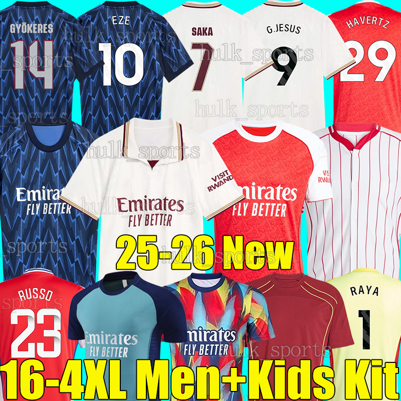 4XL 2025/26 arsen GYOKERES EZE soccer jerseys MADUEKE ZUBIMENDI NORGAARD HAVERTZ SAKA MERINO TROSSARD G.JESUS RICE ODEGAARD RAYA football shirts men kids kits sets