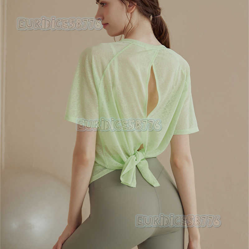 Loose Yoga Shirt for Women Lightweight Sports Top Slimming Quickdry Short Sleeve Tshirt New Summer Fitness Wear H250825