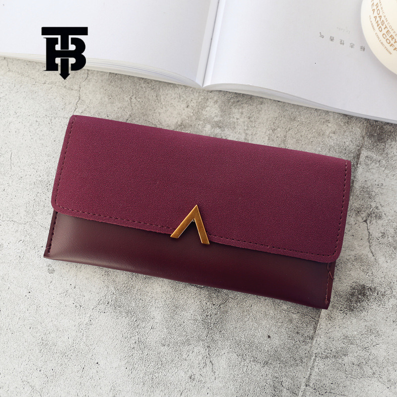 TB BHULAMTE Designer Luxury Korean Women's Wallet Long Thin Phone Bag Fashion Handbag Solid Color Simple Buckle Student Card Bag Coin Bag Free Sh
