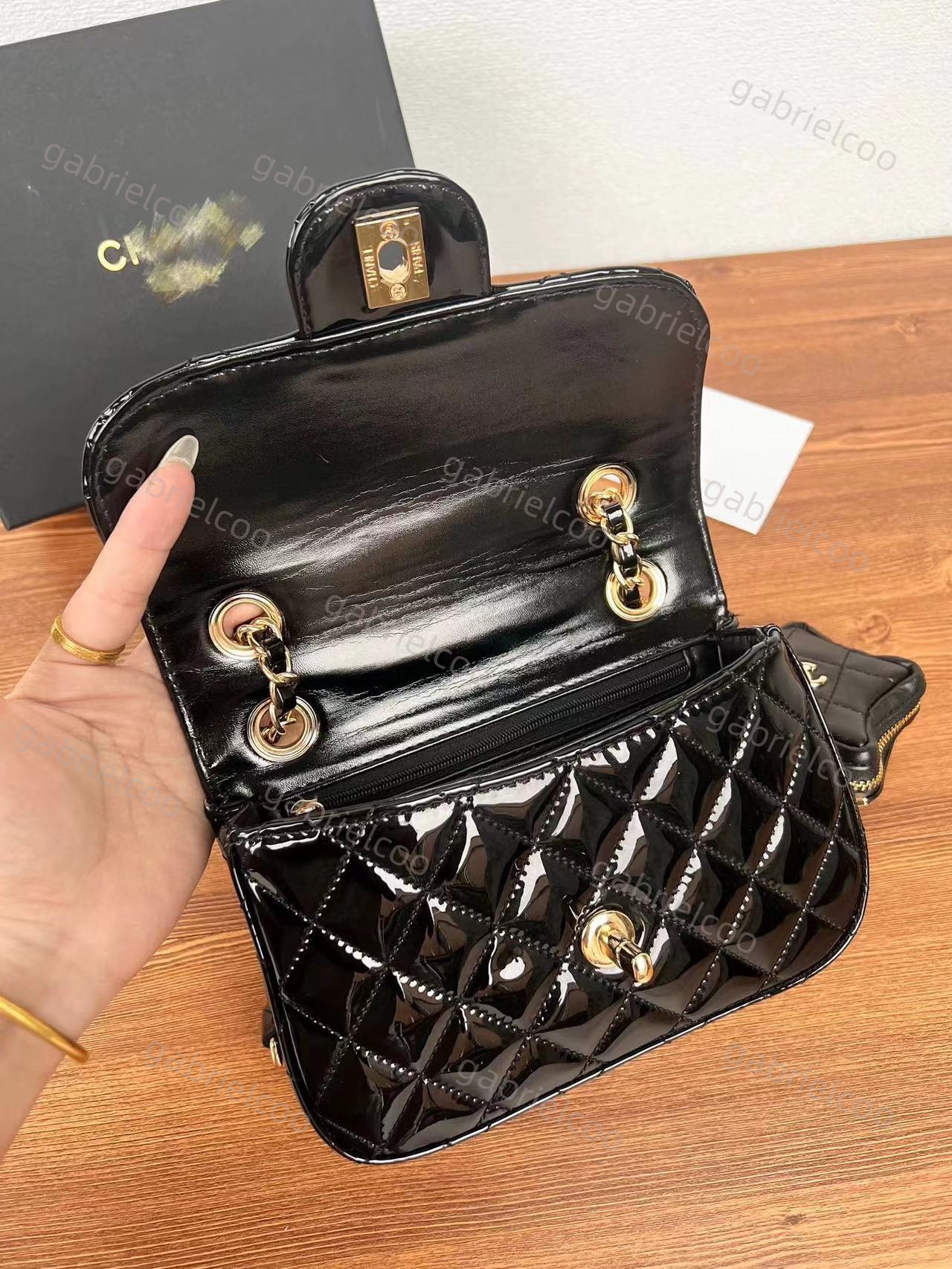 Designer-Inspired Three-Color Mirror Tote Bag with Detachable Chain Strap Mother-Daughter Style Crossbody Shoulder Bag