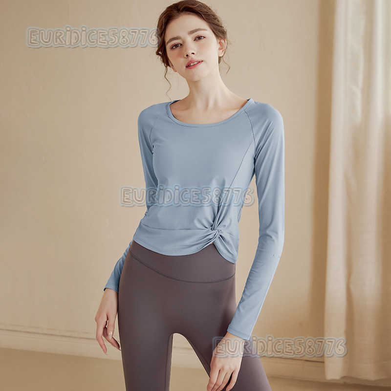 Highend Yoga Wear Long Sleeve Tshirt Slim Fit Sports Top for Women Running Winter Pilates Training Fitness Wear H250825