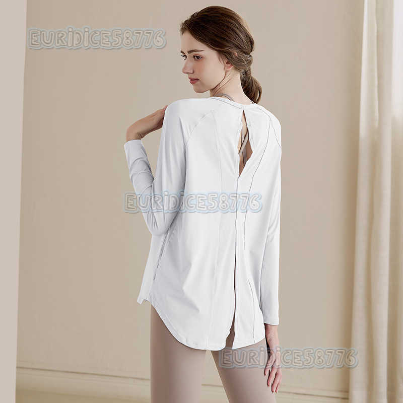 2025 New Highend Sports Top for Women Quickdry Running Yoga Shirt Loose Pilates Training Long Sleeve Tshirt H250825