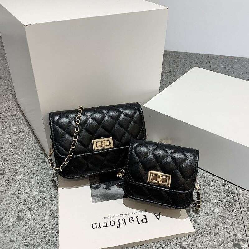 Retro Women's Trend Fashion Casual Dia Lattice Chain Crossbody Small Square Bag