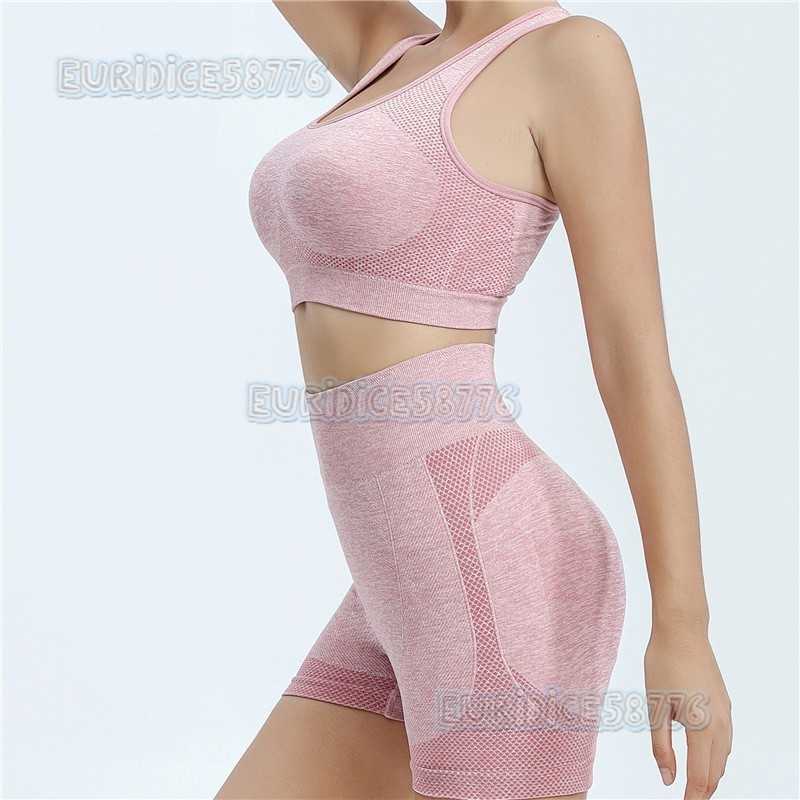 Yoga Vest Dot Sports Bra for Women Quickdry Shockproof with Chest Pads Gathered Fitness Clothing Set H250825