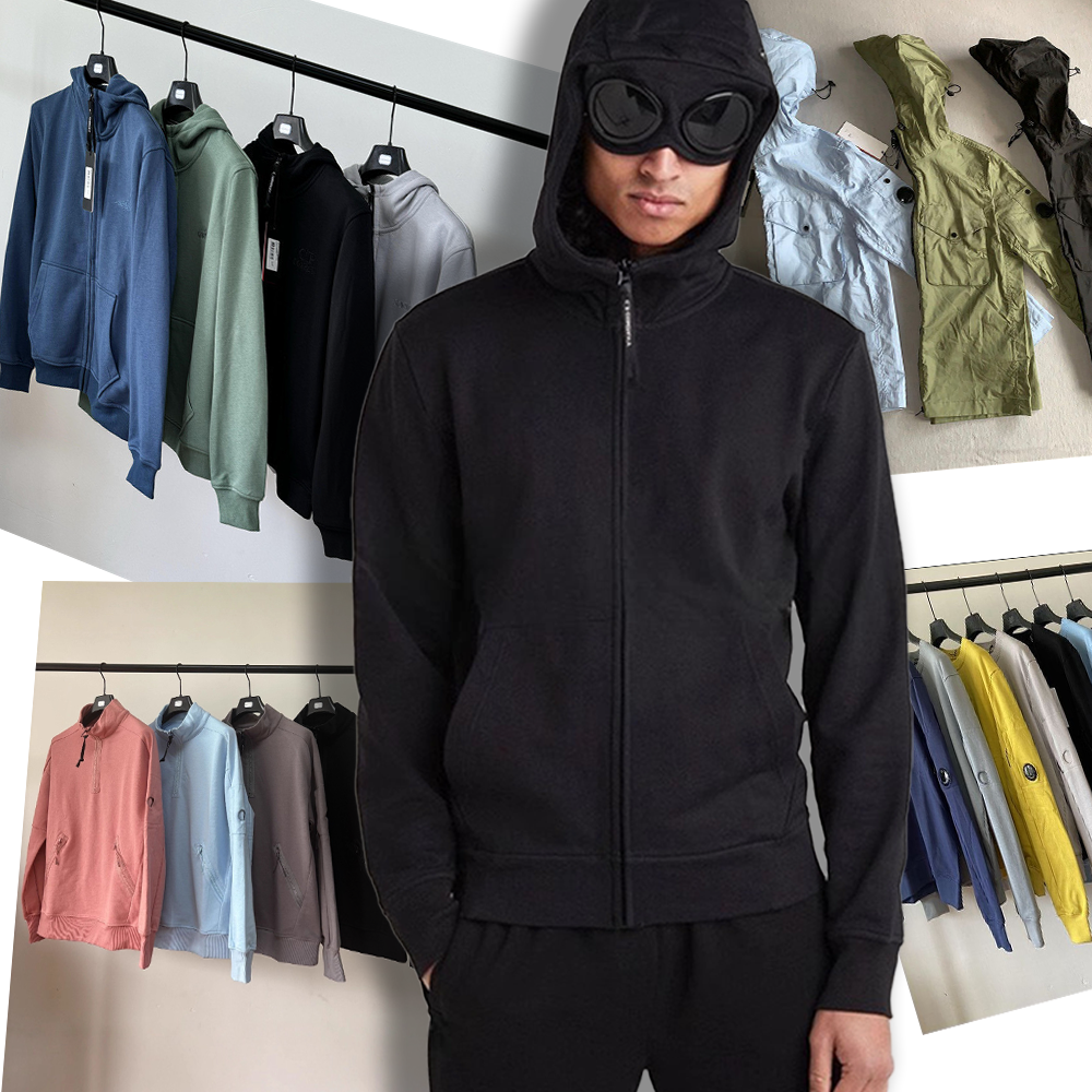 Designer Men's Jacket High Street Sports Zip-up Hoodie Utility Jacket Glasses Lenses Casual Metal Nylon Coat Cotton Jacket