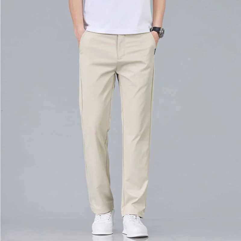2025 New Mens Classic Solid Color Summer 3 Colors Casual Pants Business Fashion Stretch Cotton Slim Brand Trousers Male W250826
