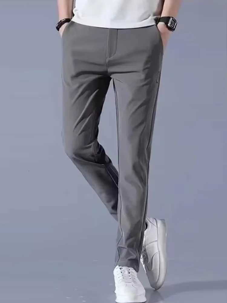 New Spring Autumn Ultrathin Mens Stretch Slim Straight Casual Pants High Quality Fashion Breathable Golf Sports Trousers W250826
