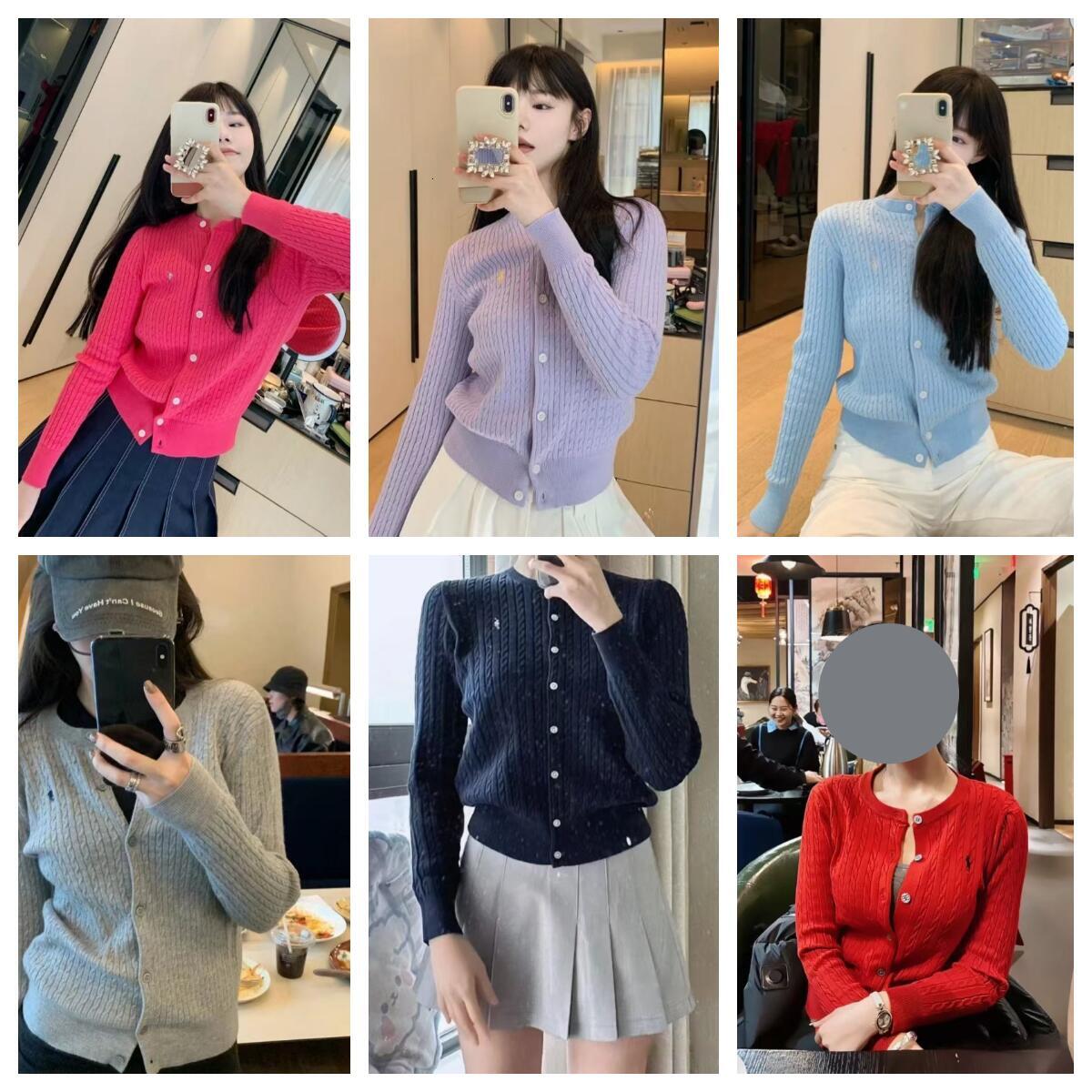 Designer polo Sweater Women Sweaters Fashion lies Clothing Cardigan Polos Knit Cardigans Shirts Long Sleeves Classic Sweatshirt Tops quality wb02