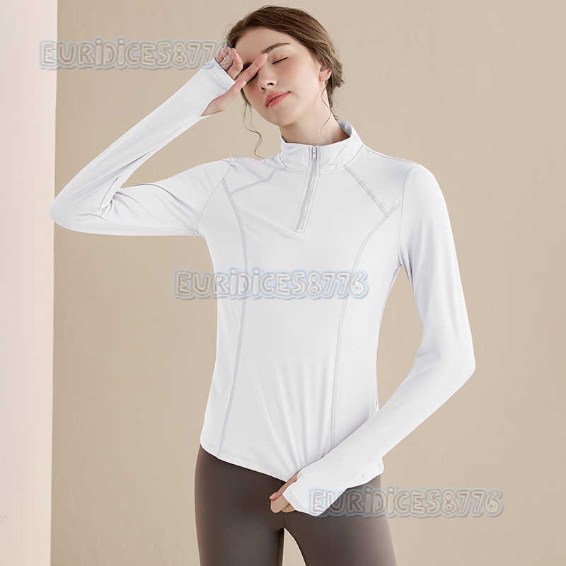Half Zipper Yoga Clothes Women Sports Top Slimming Quick Dry Long Sleeve Running Training Autumn Winter Fitness Clothes Coat H250825