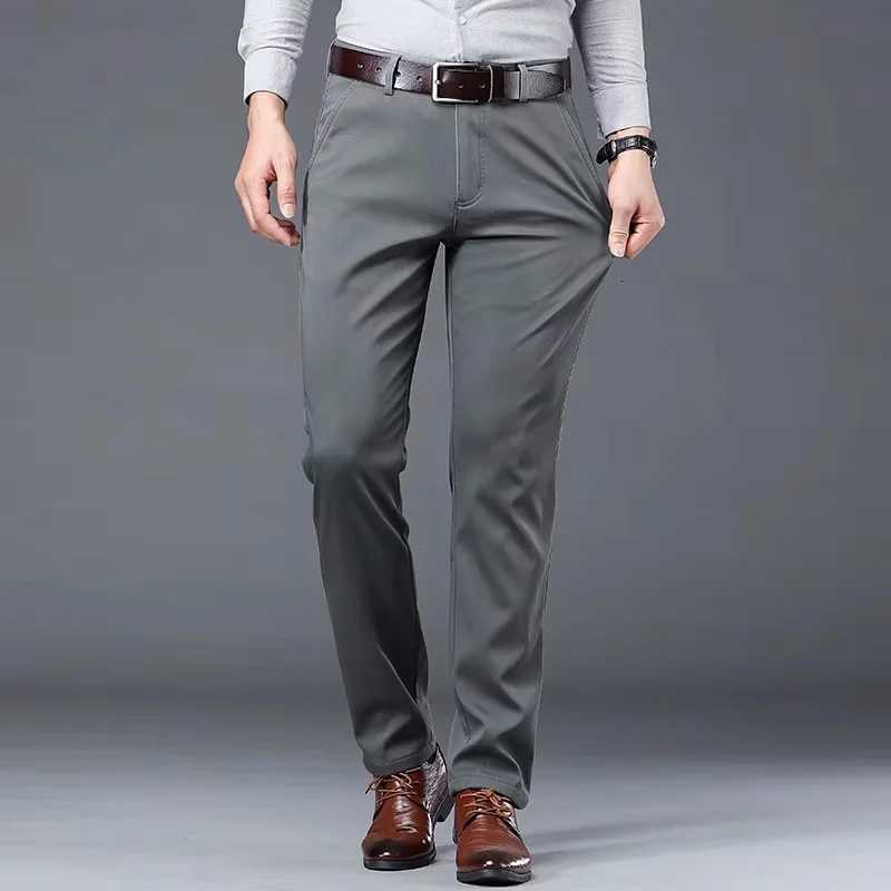 Spring Summer Thin Business Casual Pants Mens Straight Stretch Korean Classic Office Trousers Fashion Male Clothing Size 2840 W250826