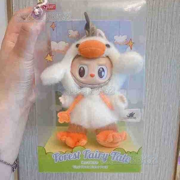 Labubu New Duck Plush Toy 17cm Forest Fairy Tale Doll Keychain Festival Gift Pendant H250825