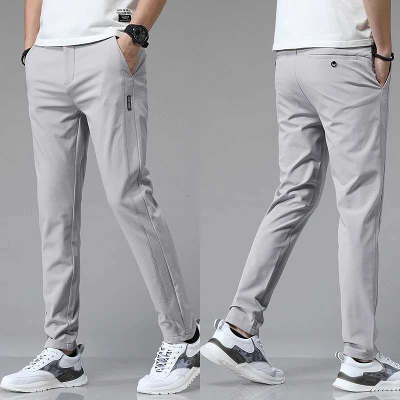 5 Colors Spring Summer Ultrathin Mens Stretch Slim Straight Casual Pants High Quality Fashion Breathable Golf Sports Trousers W250826