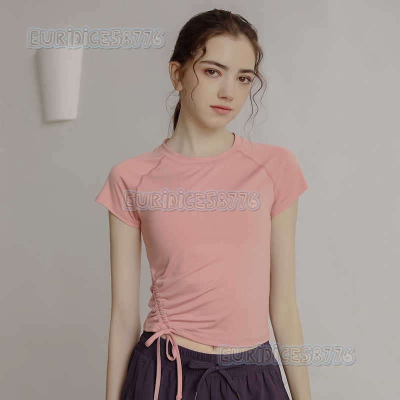 New Summer Yoga Wear Short Sleeve Tshirt Women Tightfitting Quickdry Sports Top Breathable Slimming Fitness Wear H250825