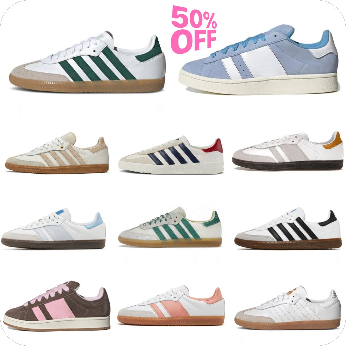 Designer Sambazs Shoes Mens White Black Gum Cream Night Brown Casual Collegiate Navy Night Red Women Trainers Leopard Denim Dark Outdoor Jogging platform Sneakers