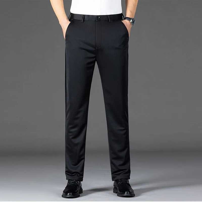 Mens Slim Fit Business Formal Casual Pants Four Season Styles HighEnd Falling Style Suit Pants MultiColor Versatile Pants W250826