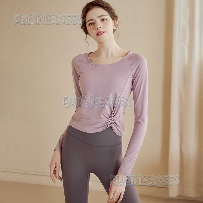 Highend Yoga Wear Long Sleeve Tshirt Slim Fit Sports Top for Women Running Winter Pilates Training Fitness Wear H250825
