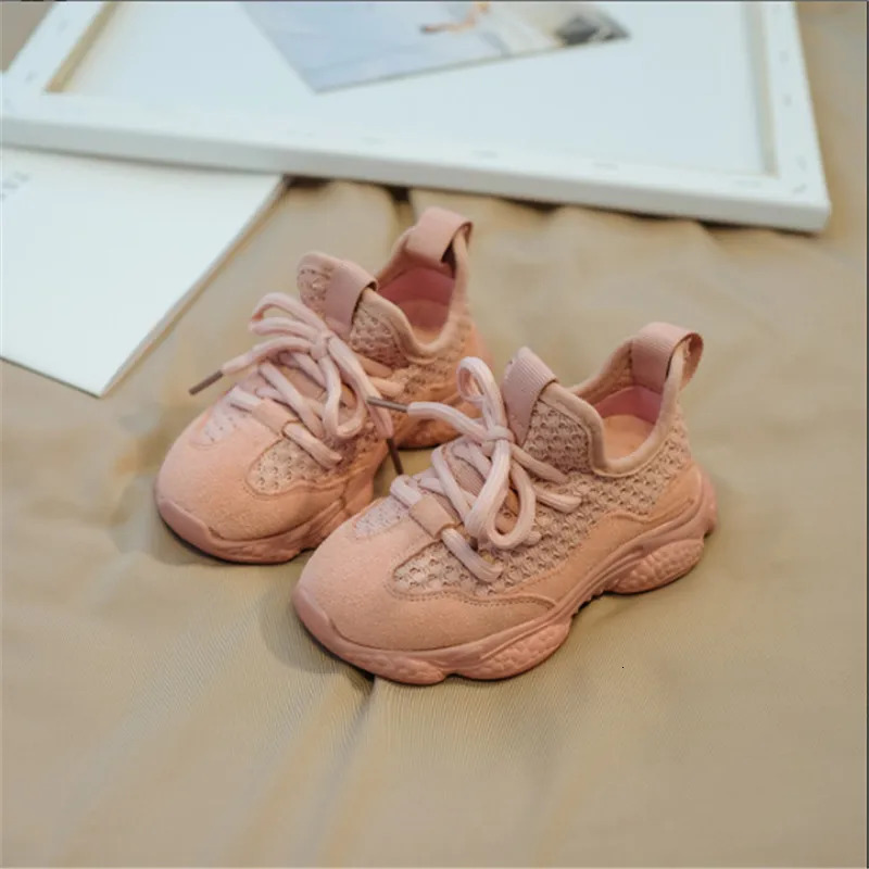 Spring/Autumn Children Shoes Unisex Toddler Boys Girls Sneaker Mesh Breathable Fashion Casual Kids Shoes H260130