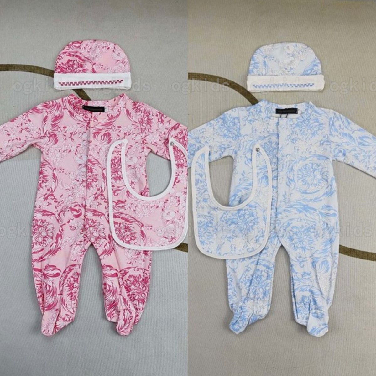 designer Rompers Kids Baby infant born Girls boys pink blue newborn sets Letter Overalls Clothes Jumpsuit Bodysuit for Outfit Romper