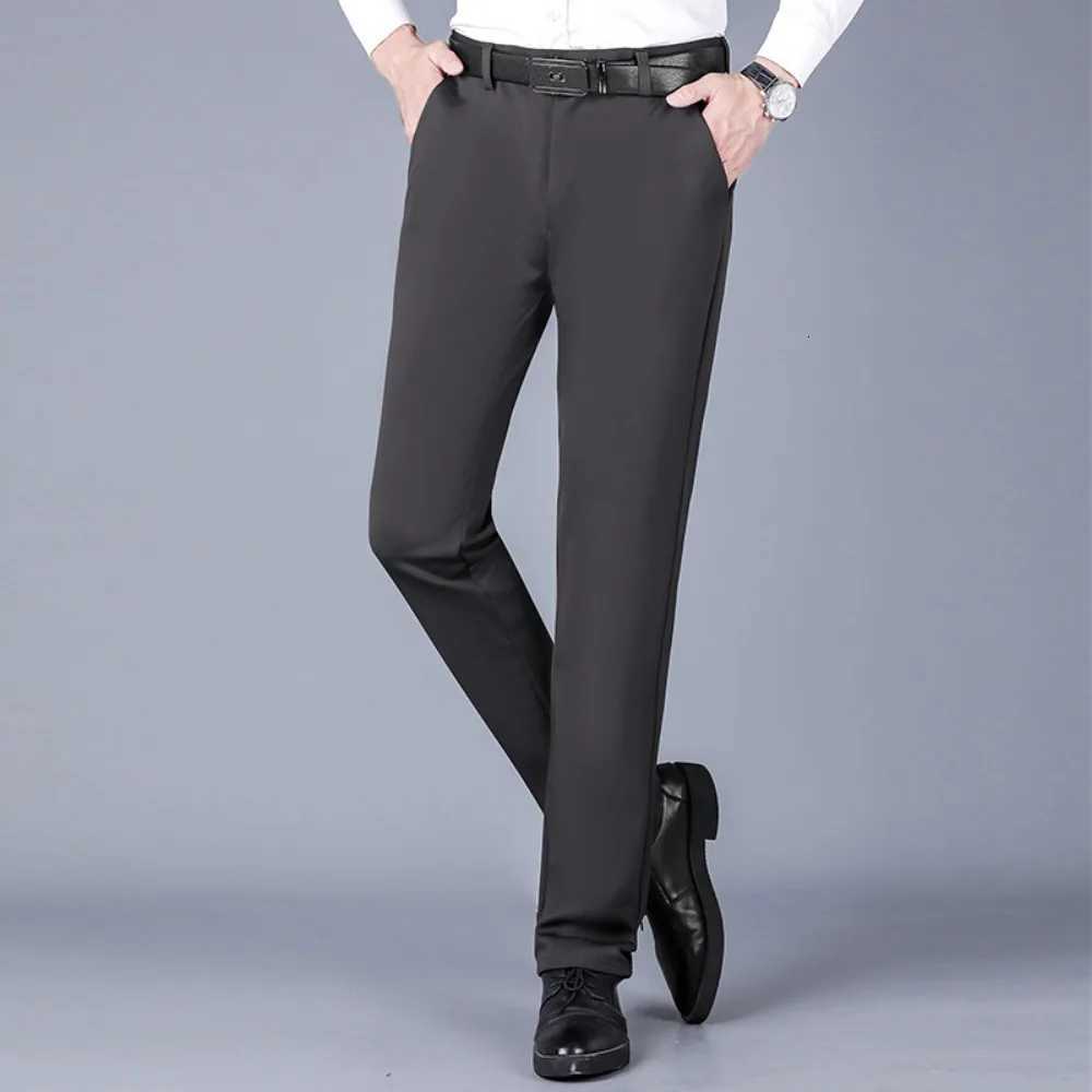Elastic Mens Suit Pants Thin Straight Leg Pants Wrinkle Resistant NonIroning Streetwear Mens Pants Business W250826