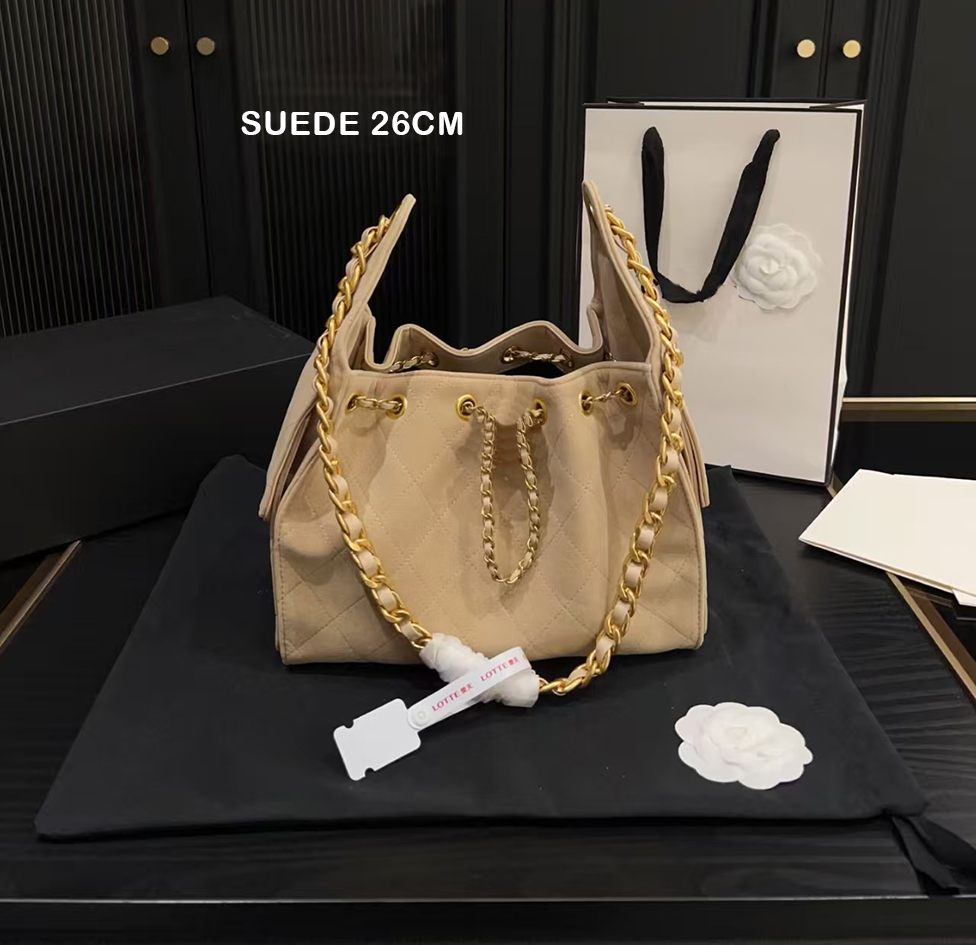 9A Designer Suede hobo bag Drawstring bags 25bag shoulder bag crossbody large capacity vintage genuine leather high quality