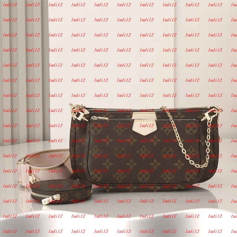 Original multi pochette accessoires bag Womens crossbody shoulder bag designer handbag mirror quality Luxury Mahjong bag three piece set envelope wallet tote