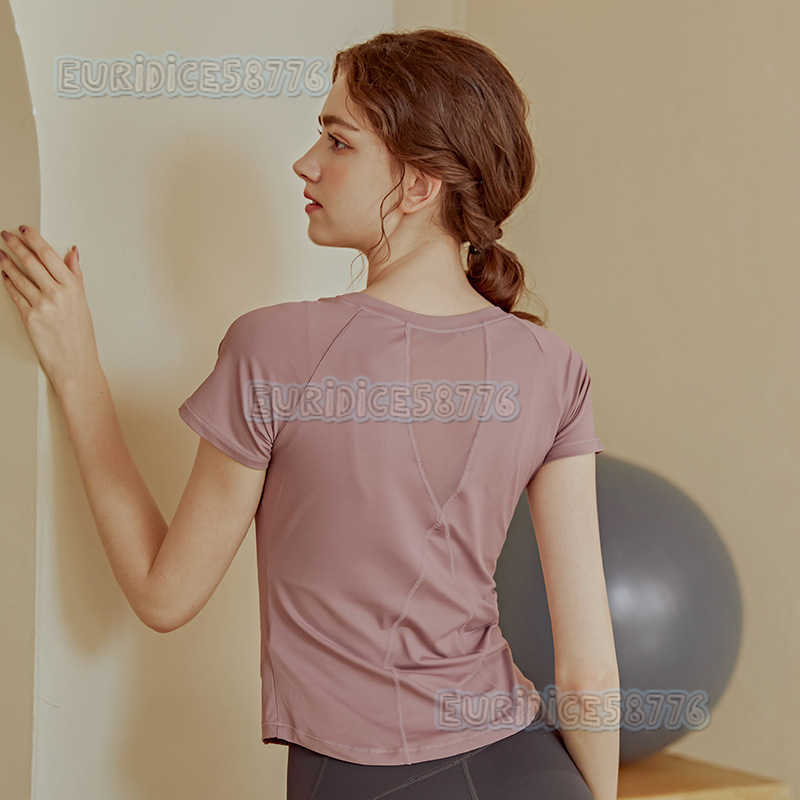 Highend Fitness Clothing for Women Quickdry Running Shirt Sports Short Sleeve Tshirt Slim Fit Yoga Wear Pilates Top H250825