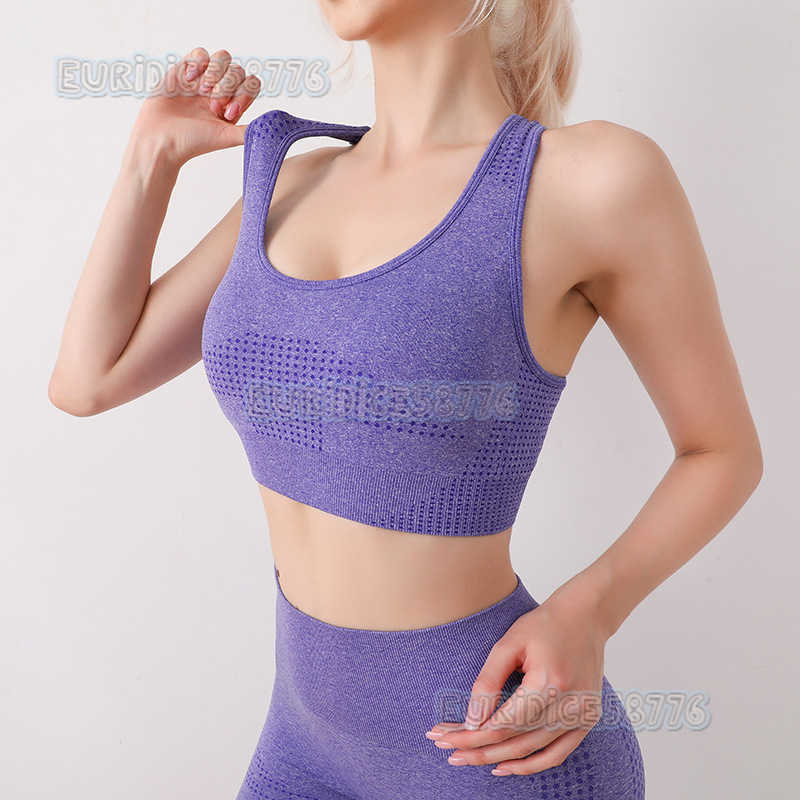 Vest Yoga Bra Women Seamless Top Breathable Quickdry Antiexposure Running Underwear Antisagging Sports Trendy H250825