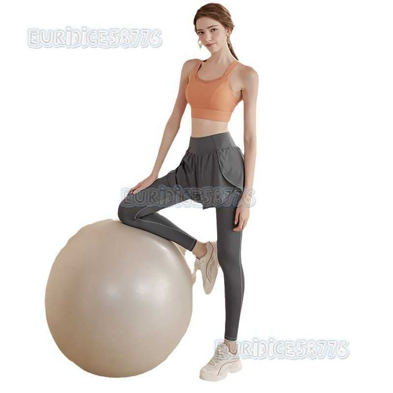 Fake Twopiece Yoga Pants for Women High Waist Hip Lift Tummy Control Running Pants Stretchy Tight Pants Sports Plus Size Fitness Pants Long Pants H250