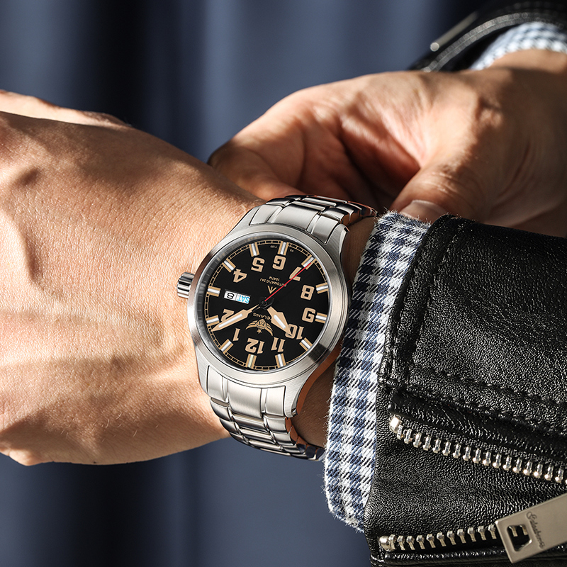 Yelang V1007 42MM Men Watch NH36 Luminous T100 Brand 100M Waterproof Mechanical Automatic Watch Sapphire Lens Reloj Business