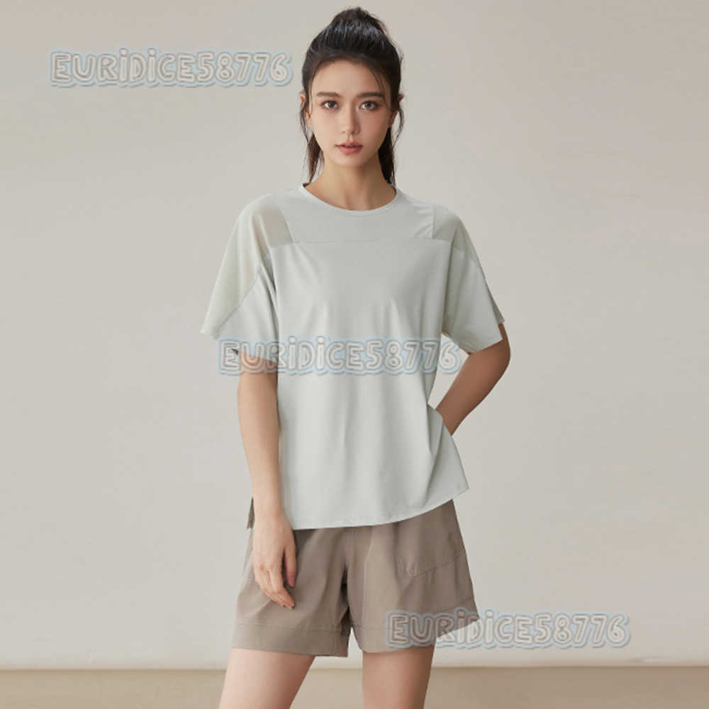 Loose Breathable Sports Tshirt Women Short Sleeve Running Coverup Quickdry Fitness Clothing Set Yoga Top Summer Thin Style H250825