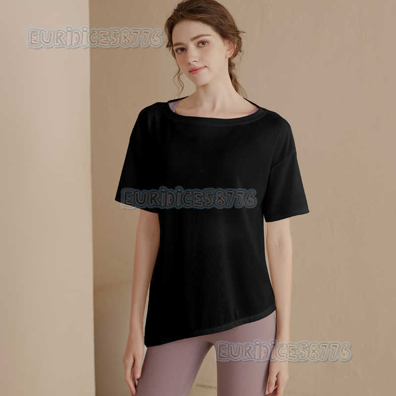 Loose Lightweight Sports Coverup for Women Ice Silk Feel Breathable Yoga Shirt Short Sleeve Tshirt Quickdry Running Fitness Top H250825