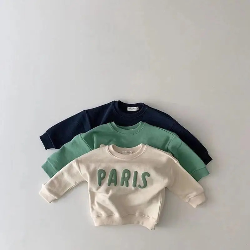 MILANCEL Autumn Baby Hoodie Infant Long Sleeve Loose Casual Letter Sweatshirt Girls Tops 250826
