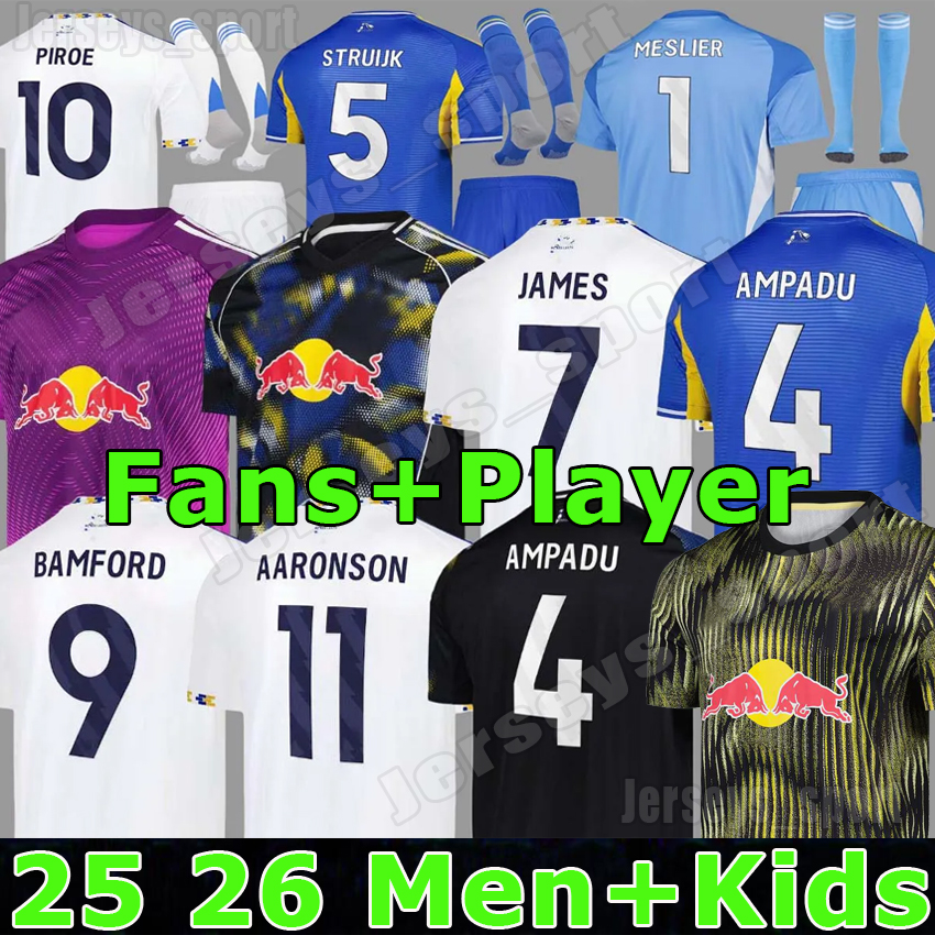 25 26 fans player AMPADU Llorente Soccer Jerseys STRUIJK PIROE AARONSON MATEO JOSEPH Football Shirt 2025 Uniforms Men Kids Kits RODON ROTHWELL BAMFORD