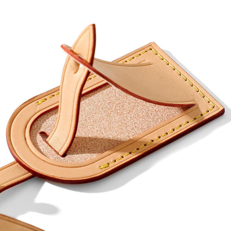 Travel Luggage Tag Vachetta Calfskin Airline Label For Bag Duffle 250221